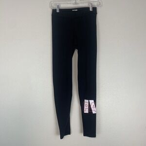Ivy Park Leggings Womens Medium Pants Spell‎ Out Logo Gym Workout Black Ladies M